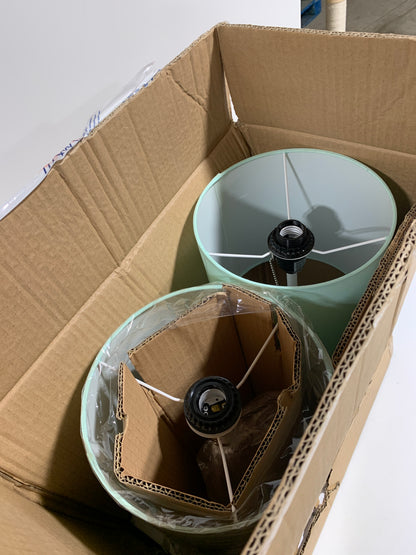 LimeLights White Stick Lamp with USB Charging Port, Aqua, PK 2