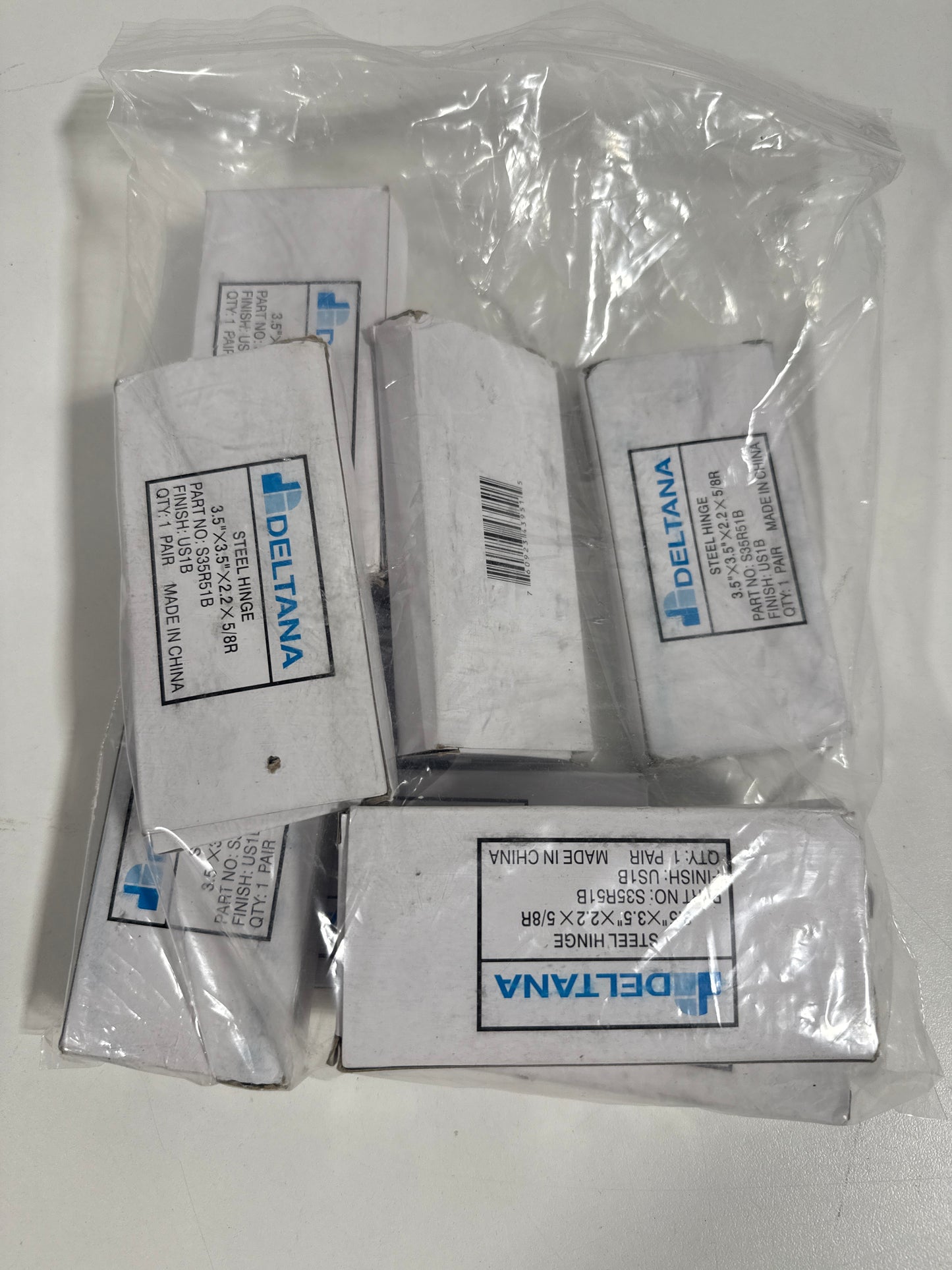 9 x Deltana S35R5 Steel Plain Bearing Hinge| 3-1/2 X 3-1/2 X 5/8" Radius| 2 Pack Black