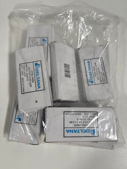 9 x Deltana S35R5 Steel Plain Bearing Hinge| 3-1/2 X 3-1/2 X 5/8" Radius| 2 Pack Black