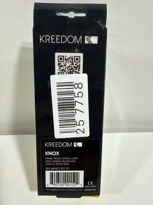 Kreedom - Knox Gaming Glasses with Microfiber Case - Gloss Crystal Clear