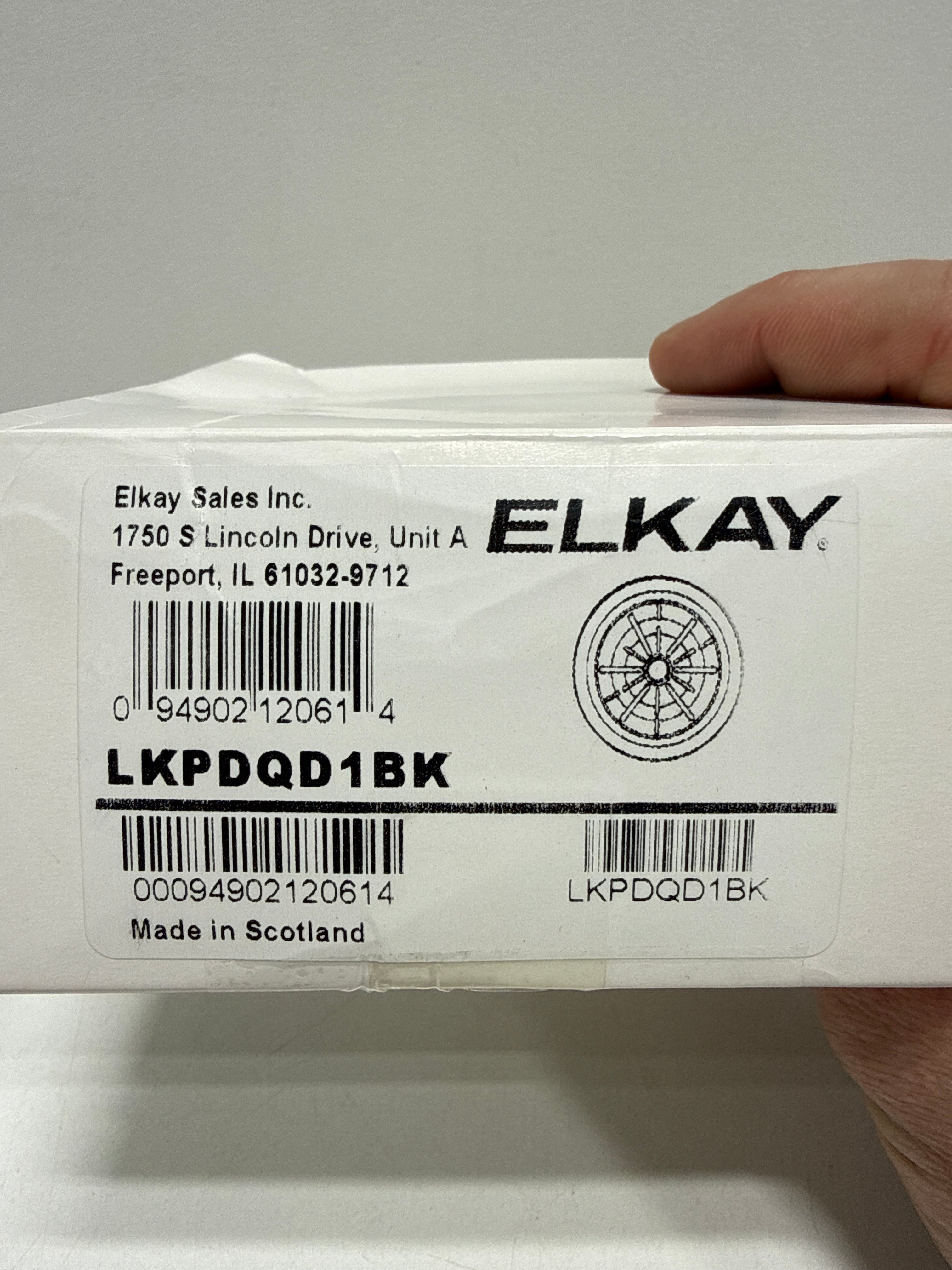 Quartz Perfect Drain 3-1/2" Polymer Disposer Flange W/ Remov Baskt Strainr and Rubbr Stopper Black