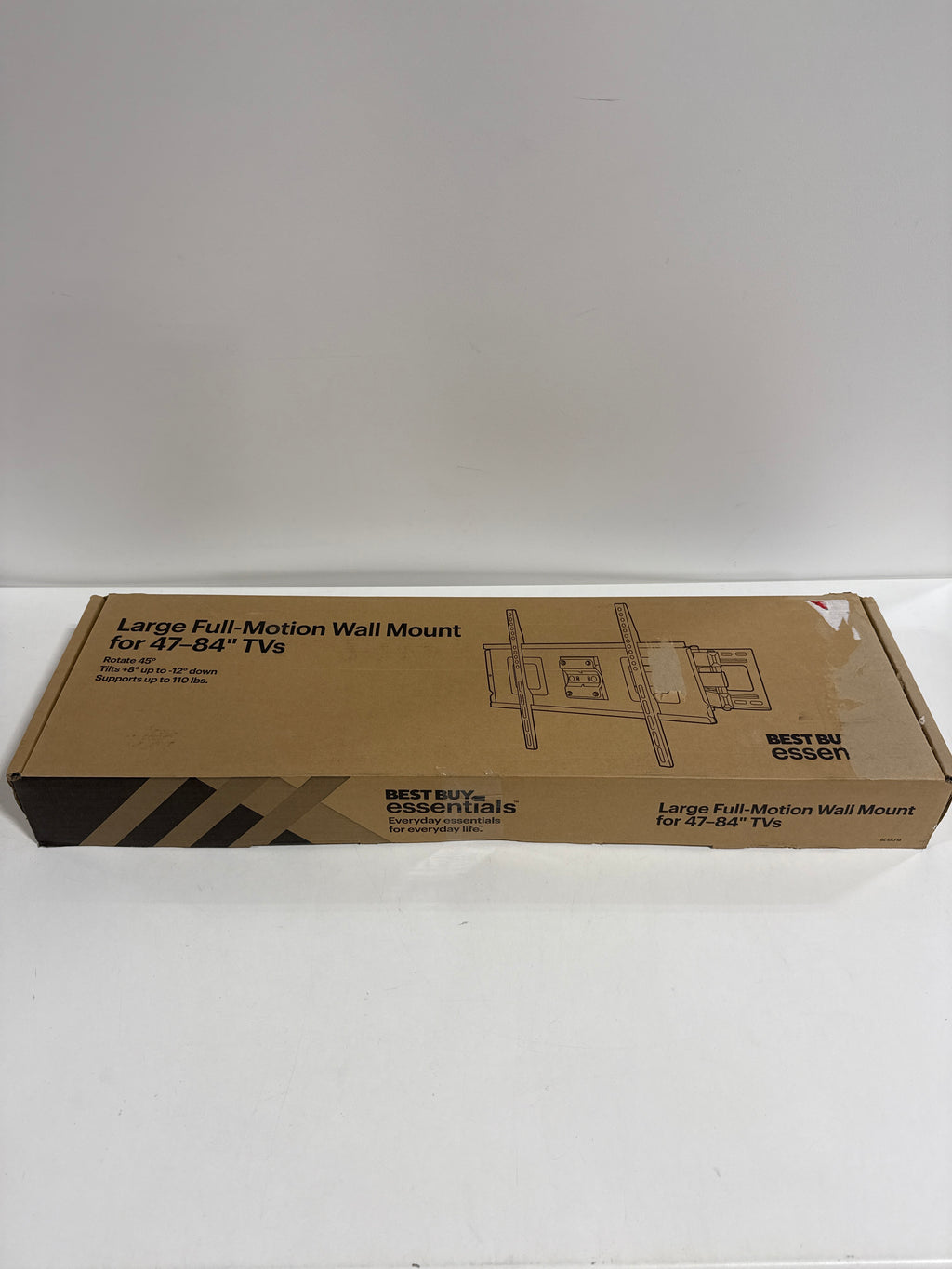Best Buy Essentials - Full Motion TV Wall Mount for 47–84’’ TVs - Black - *TV & Home Theater