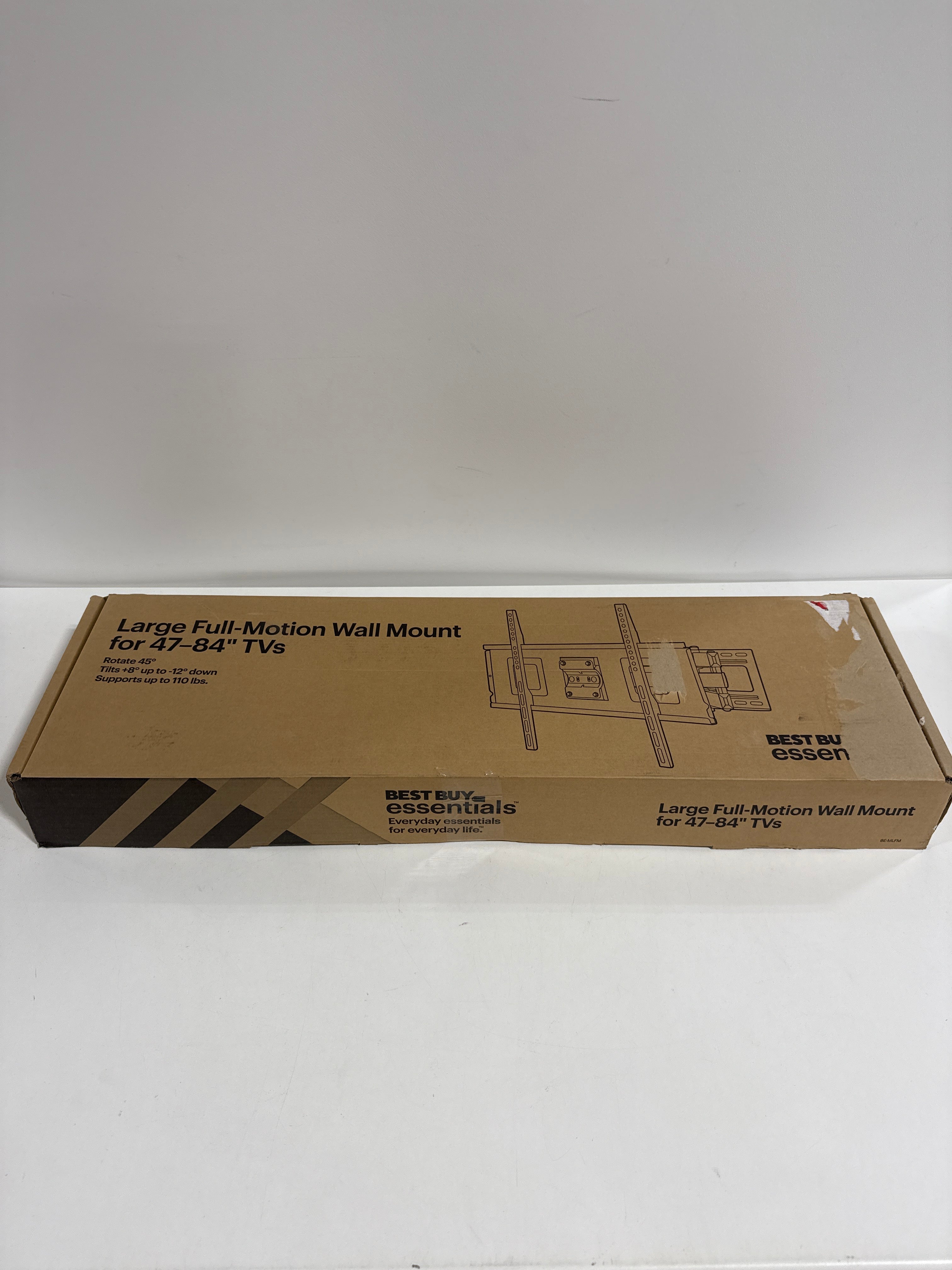 Best Buy Essentials - Full Motion TV Wall Mount for 47–84’’ TVs - Black - *TV & Home Theater