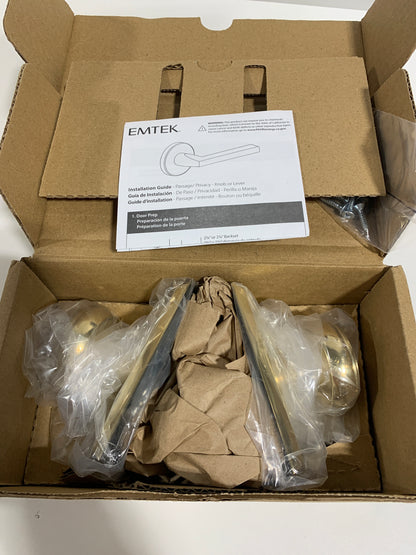 Emtek Full Dummy Set, Rectangular Rosette, Norwich Knob, Unlacquered Brass US3NL