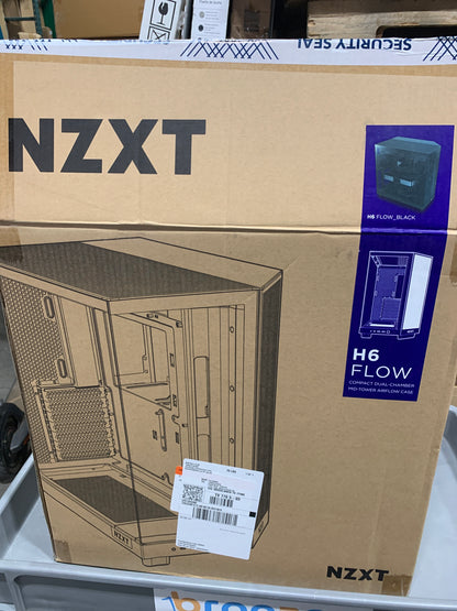 NZXT - H6 Flow ATX Mid-Tower Case with Dual Chamber - Black