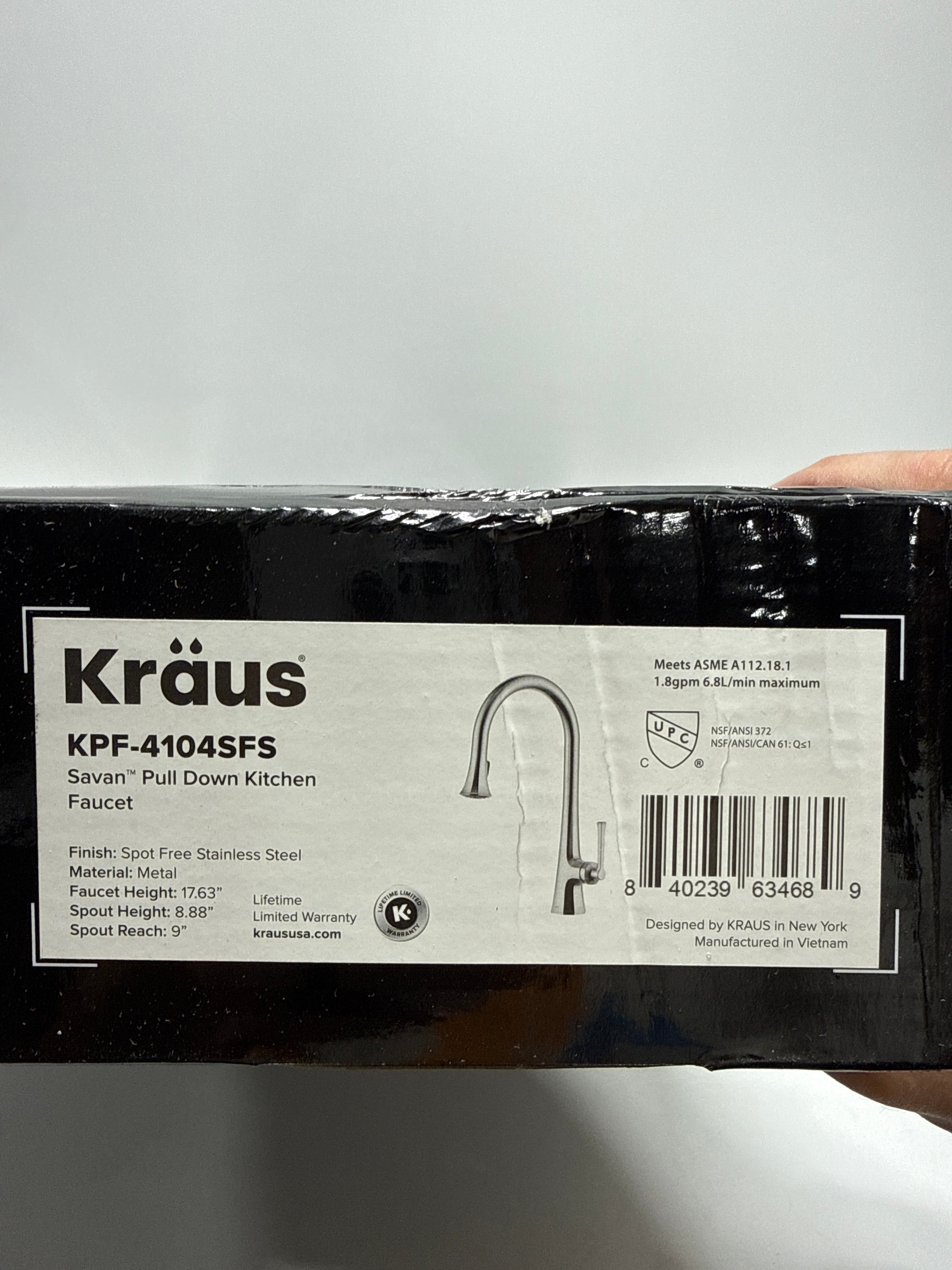 Kraus Kpf-4104 Savan 1.8 GPM Single Hole Pull Down Kitchen Faucet - Stainless Steel