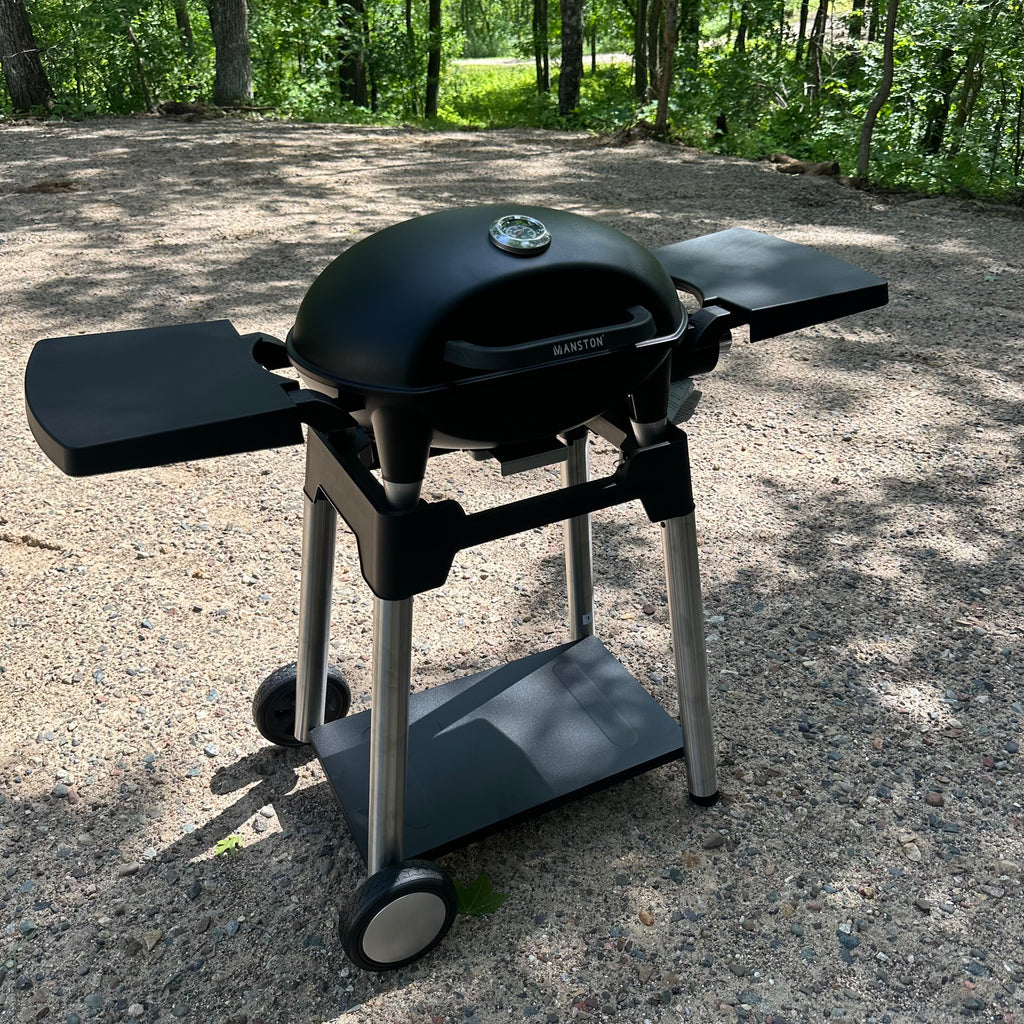 Vanston Portable Stand-up Propane Grill Gas Grill Cart Style Black 10000BTU Portable and Convenient Camping Grill