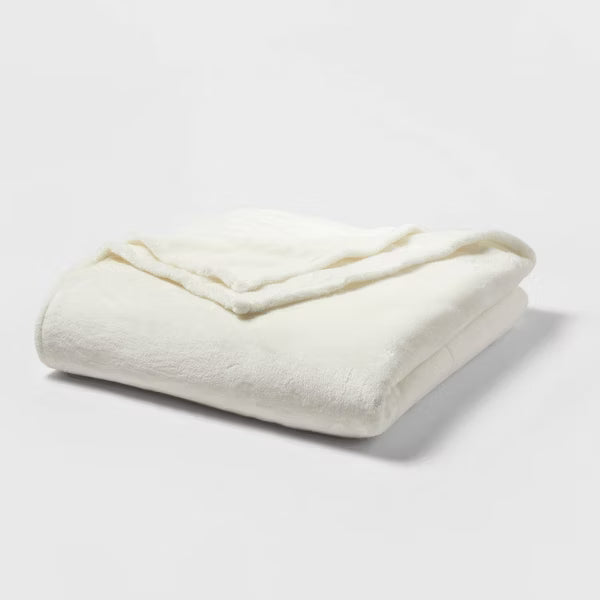 King Microplush Bed Blanket Sour Cream - Threshold - *Bedding