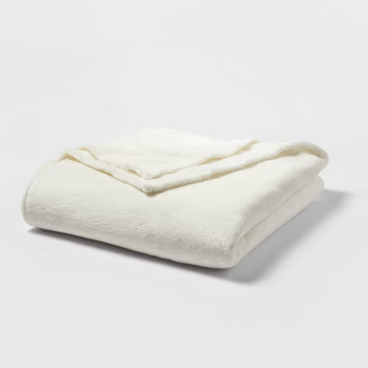 King Microplush Bed Blanket Sour Cream - Threshold
