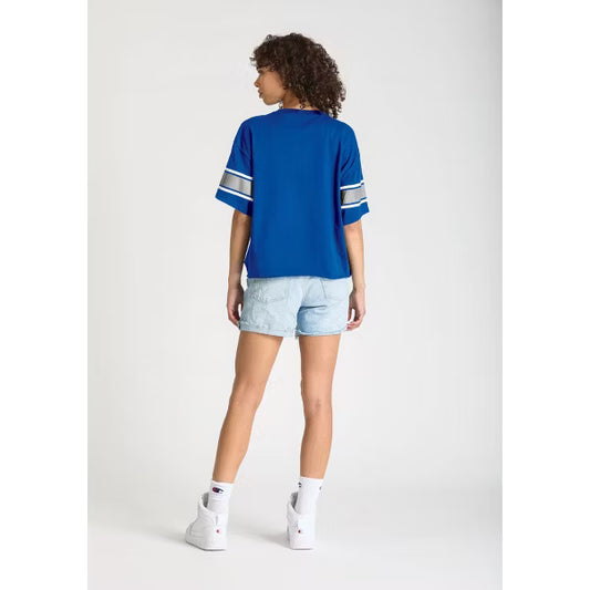 MLB Los Angeles Dodgers Women's Champion Sequin Print T-Shirt - M