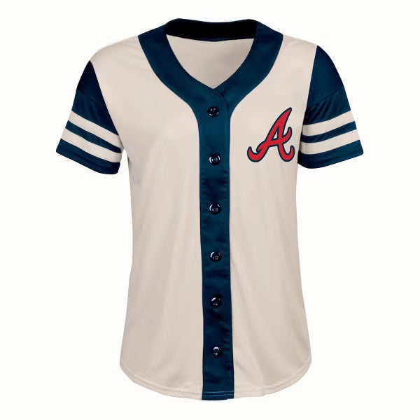 MLB Atlanta Braves Women's Antique White Jersey - M