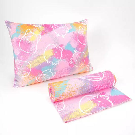 SquishPillow Kids’ Pillow Throw Gift Set Mallow Nights Pink - *Kids
