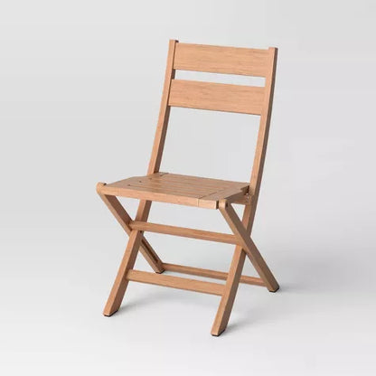 Ferron Wood Outdoor Portable Sport Chair Natural - Threshold designed with Studio McGee