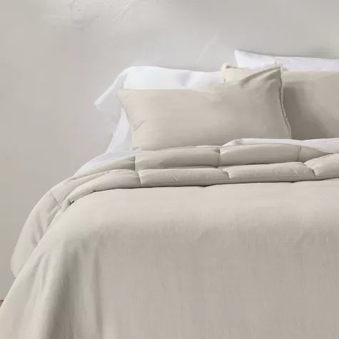 No Shams - Heavyweight Linen Blend Comforter & Sham Set - Casaluna King/Cal King