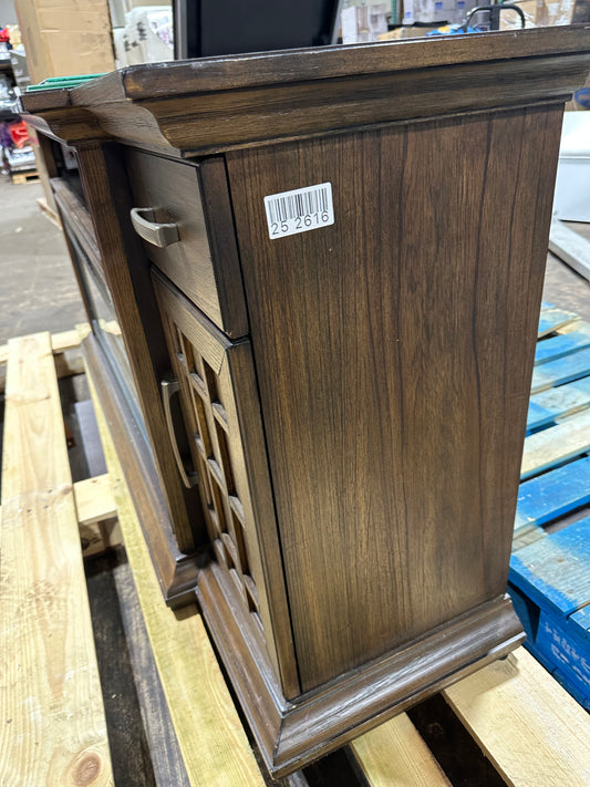 Used Tresanti Everett TV Console with ClassicFlame CoolGlow 2-in-1 Electric Fireplace and Fan