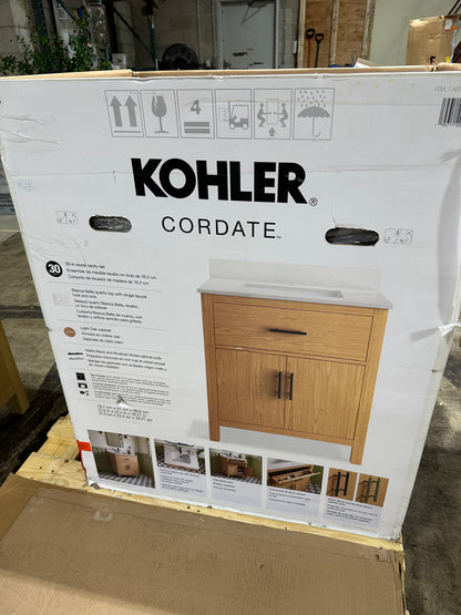 Kohler Cordate 31" Free Standing Single Basin Vanity Set with Cabinet and Quartz Vanity Top