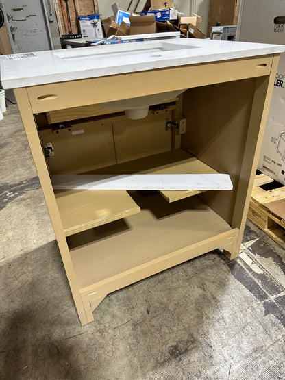 See Desc Kohler Cordate 31" Free Standing Single Basin Vanity Set with Cabinet and Quartz Vanity Top