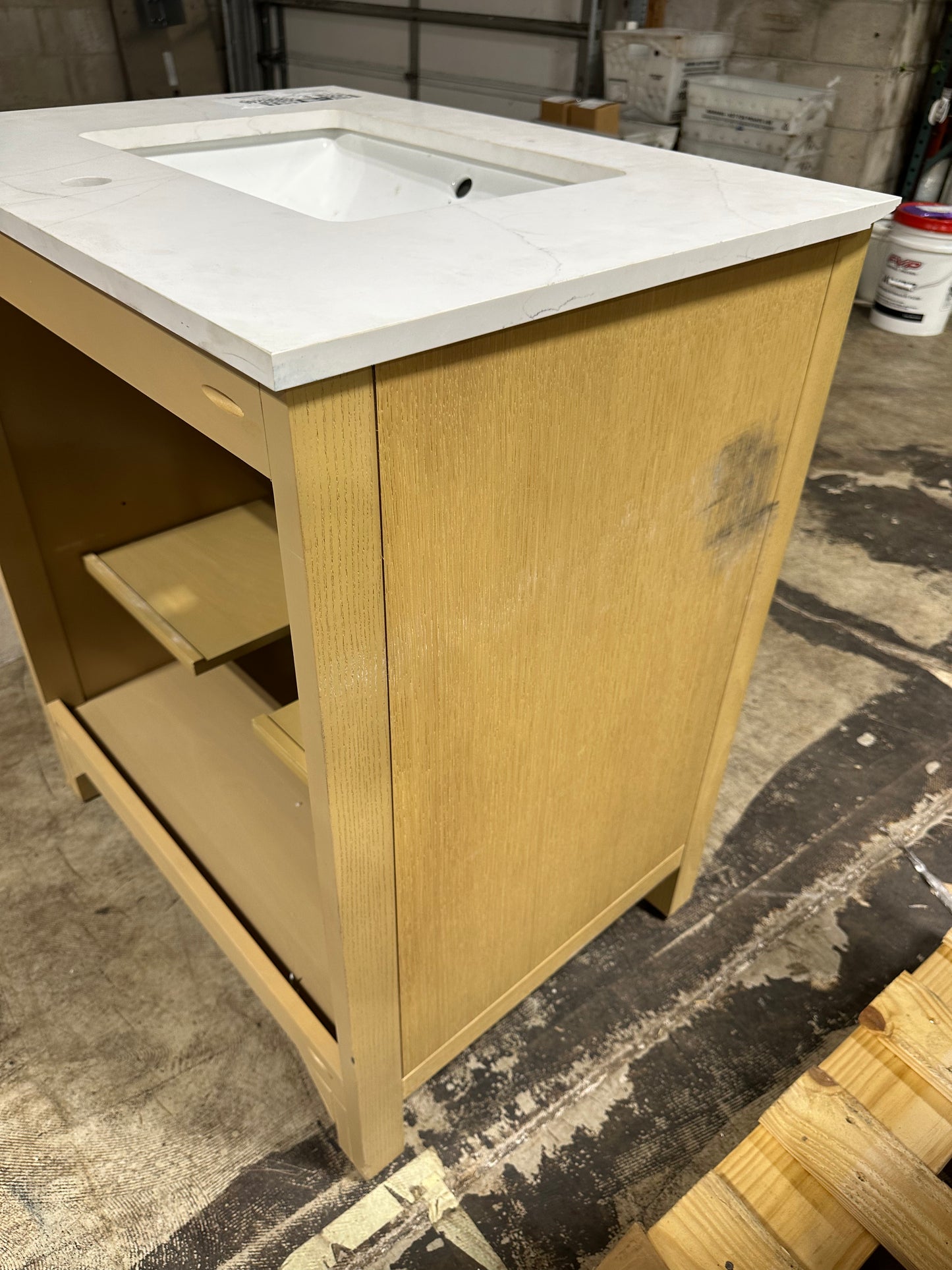 See Desc Kohler Cordate 31" Free Standing Single Basin Vanity Set with Cabinet and Quartz Vanity Top