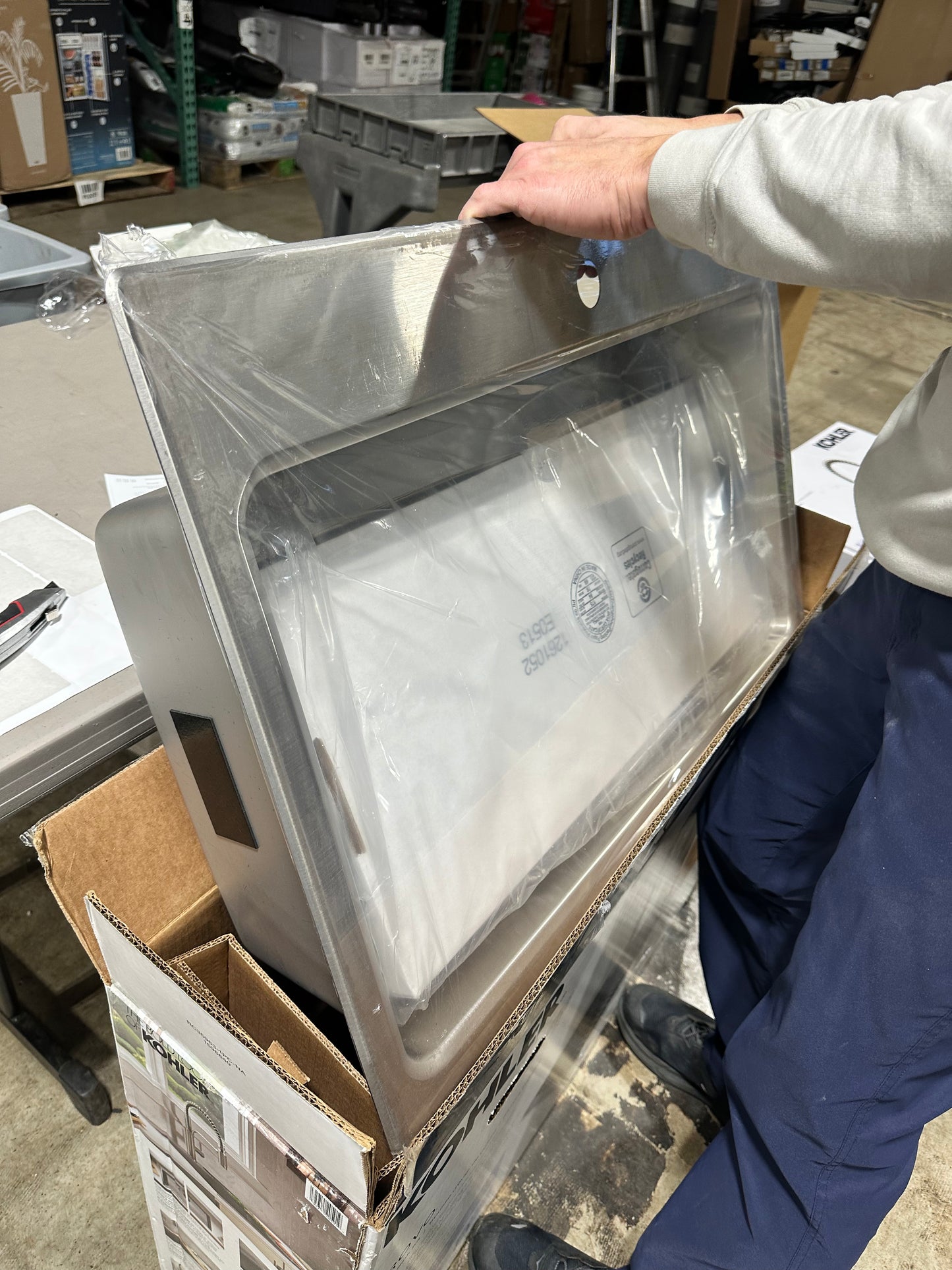 Scratch Kohler PROVO Stainless Steel Kitchen Sink Kit Faucet Combo RC35963