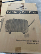 GJEASE Large Pet Rolling Carrier with Wheels for Up to 35 LBS(Upgrade Material-Sponge Filling),with Durable Handle