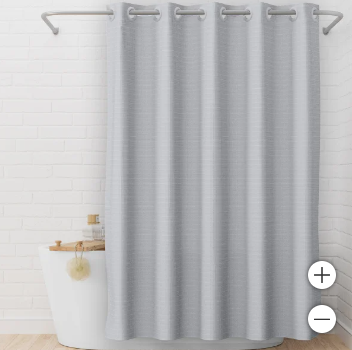 Hookless Waffle Shower Curtain with Flex Rings Kirkland