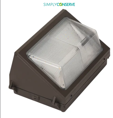 Simply Conserve 14" Wide 100-Watt MH LED Dusk to Dawn Wall Pack Light Model: L35-WPT-50-120/277-D-PC