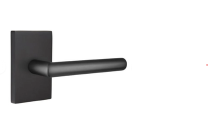 Emtek Stuttgart Right Handed Privacy Door Lever Set with Modern Rectangular Rose
