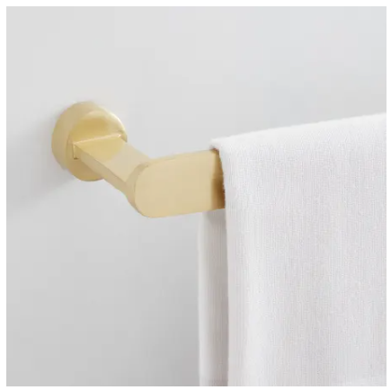 Signature Hardware Linshaw 24" Towel Bar Satin Brass