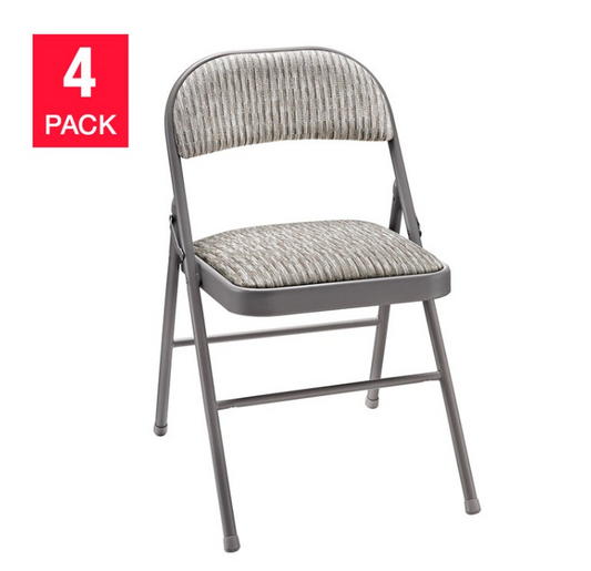 Meco Upholstered Folding Chair, 4-pack