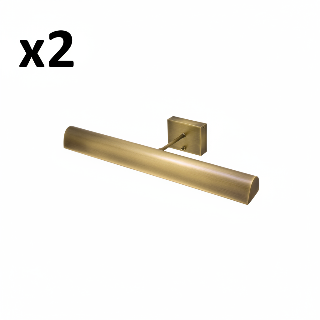 2 x Used House of Troy BTLED24-71 Classic Antique Brass LED 24" Battery Operated Picture Lighting Fixture