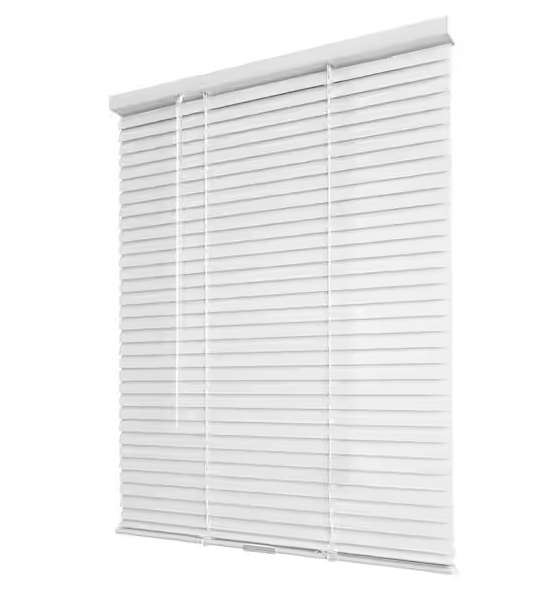 White Cordless Room Darkening Vinyl Mini Blinds with 1 in. Slats-25 in. W x 48 in. L (Actual Size 24.5 in. W x 48 in. L)