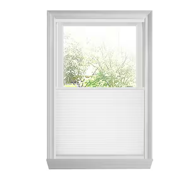 Home Decorators Collection Snow Drift Top Down Bottom Up Cordless Light Filtering Cellular Window Shades-26.5 in. W x 64 in.L(Actual 26.25 x 64)