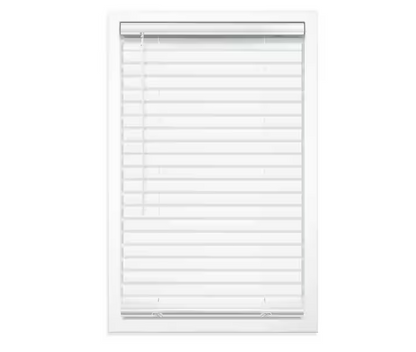 StyleWell White Cordless Room Darkening Vinyl Blinds with 2 in. Slats - 34 in. W x 64 in. L