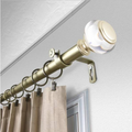 Rod Dyesyne 1 Inch Dia 28-48" Adjustable Coat Single Curtain Rod in Gold