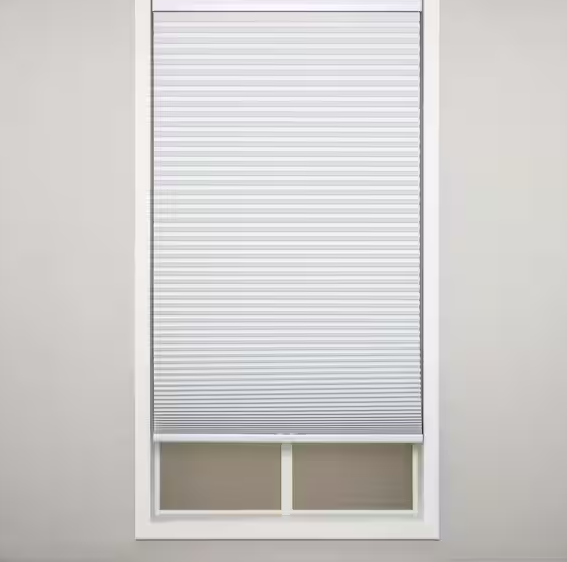 Perfect Lift Window Treatment White Cordless Blackout Polyester Cellular Shades - 32 in. W x 48 in. L