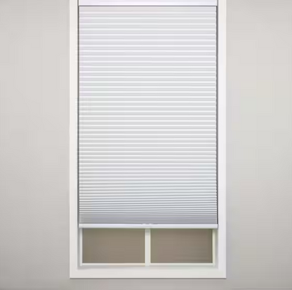 Perfect Lift Window Treatment White Cordless Blackout Polyester Cellular Shades - 32 in. W x 48 in. L