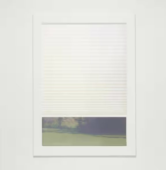 Perfect Lift Window Treatment Ivory Cordless Light Filtering Eco Polyester Cellular Shades - 38.5 in. W x 42 in L