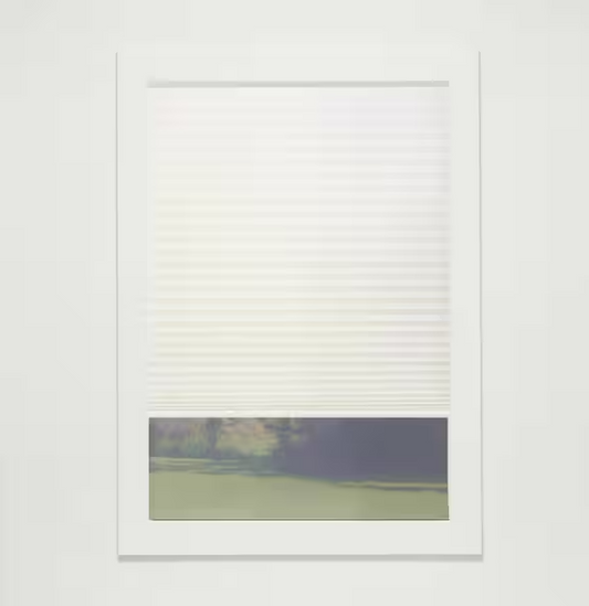 Perfect Lift Window Treatment Ivory Cordless Light Filtering Eco Polyester Cellular Shades 26.5 in. W x 54 in. L