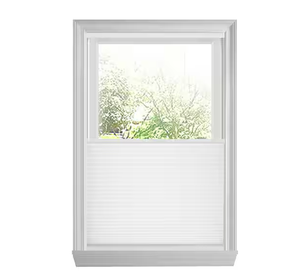 Home Decorators Collection Snow Drift Top Down Bottom Up Cordless Light Filtering Cellular Window Shades-46.25 in W x 64 in L (Actual 46 x 64)
