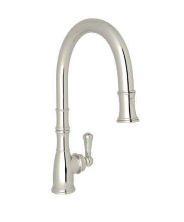 Perrin and Rowe Georgian Era 1.8 GPM Single Hole Pull Down Kitchen Faucet Model: U.4744PN-2