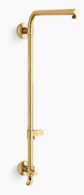 KOHLER 45210-2MB HydroRail® 27 in. Shower Rail in Vibrant® Brushed Moderne Brass