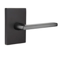 Emtek Helios Right Handed Privacy Door Lever Set with Modern Rectangular Rose Model: 5212HLOUS19RH