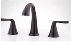Signature Hardware Provincetown Two Handle Widespread Bathroom Sink Faucet in Matte Black