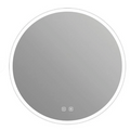 ICO Bath Bennett 24" Diameter Modern Circular Aluminum Frameless Bathroom Wall Mirror with Light