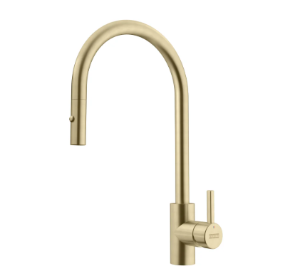 Franke Eos Neo 1.75 GPM Single Hole Pull Down Kitchen Faucet Gold