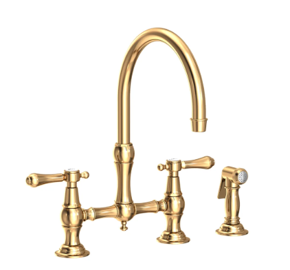 Newport Brass Chesterfield 1.8 GPM Widespread Bridge Kitchen Faucet Model: 9458-03N