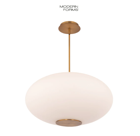 See Desc Modern Forms Illusion 22" Wide Switchable Color Temperature LED Pendant - Set to 3500K Model: PD-72322-35-AB