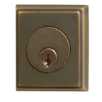 Emtek Rectangular Style Brass Modern Single Cylinder Deadbolt Model: 8468US10B