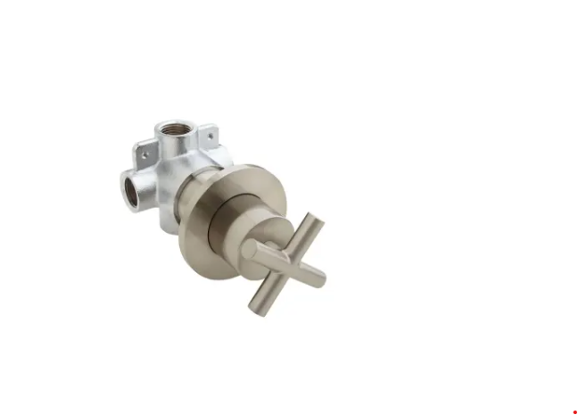 Signature Hardware Modern Three-Way In-Wall Diverter with Cross Handle - *Plumbing