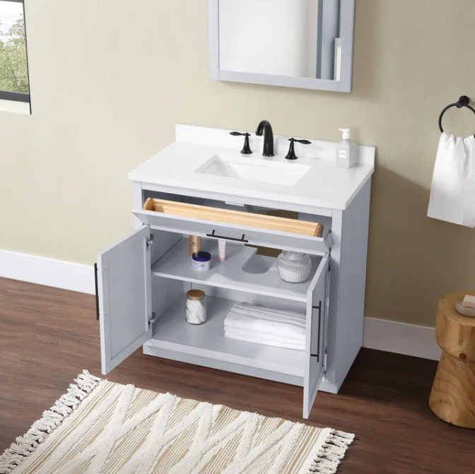 OVE Decors Kaya Bath Vanity in Gray 36’’ - *Plumbing